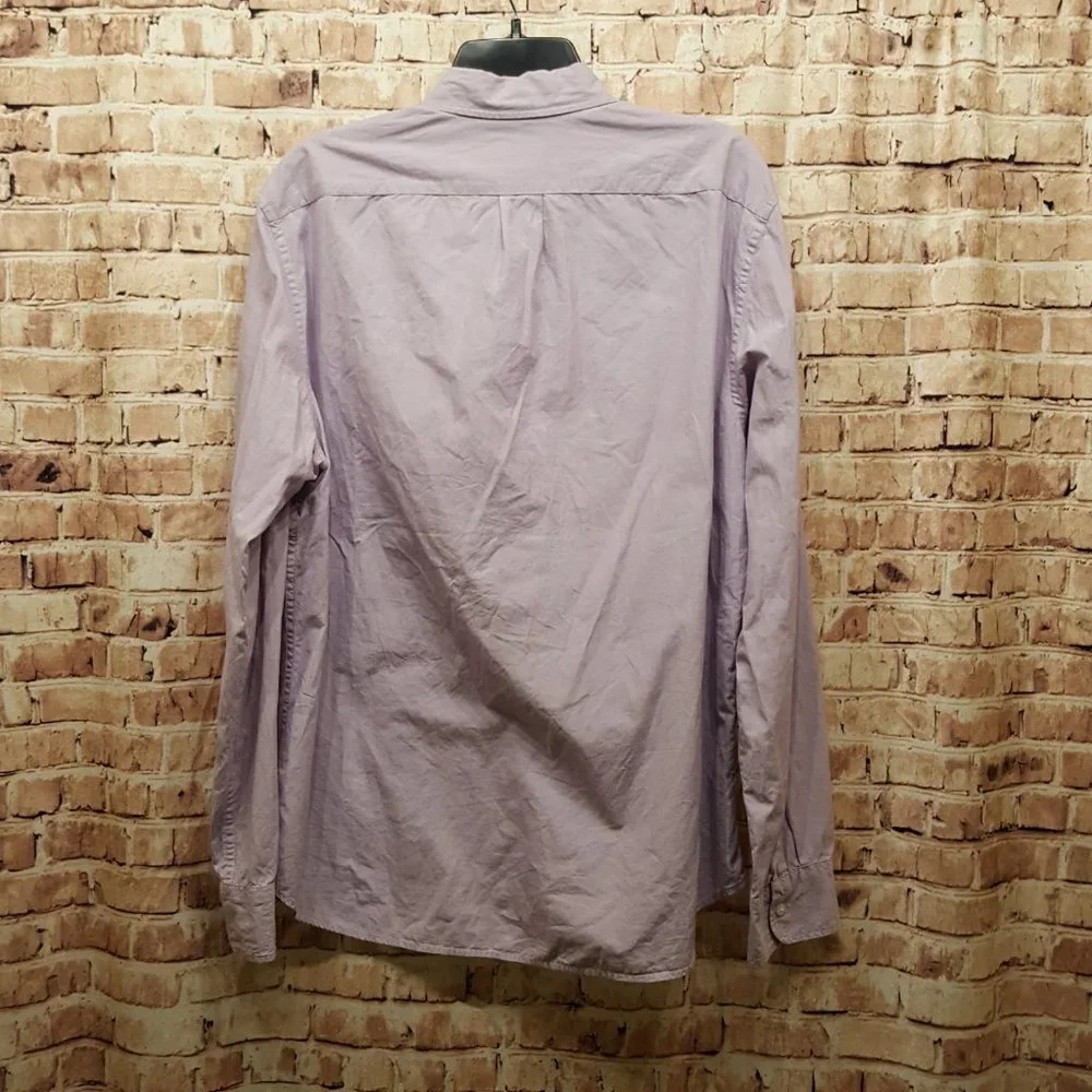 J. Crew Shirt Stretch Classic Fit L/S Button Down Light Purple Size Large